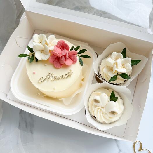 Bento cake and cupcakes for mom