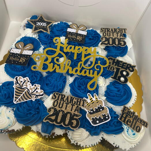 Happy Birthday cake pullapart cupcakes