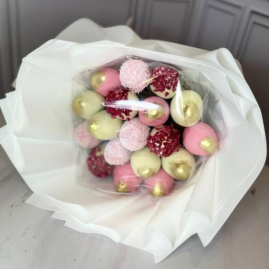 Ramo 010 de fresas cubiertas de chocolate Tamaño S (500 gramos)