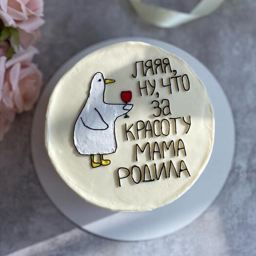 Бенто торт М с рисунком гуся