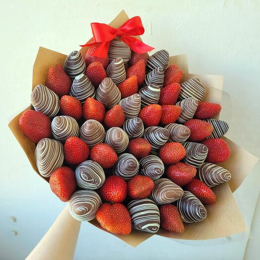 Ramo de fresas en chocolate "Grand "
