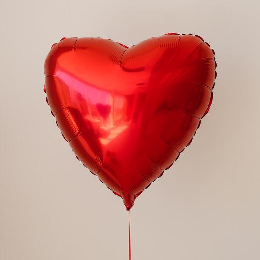 Фольгированный шар «Красное сердце»