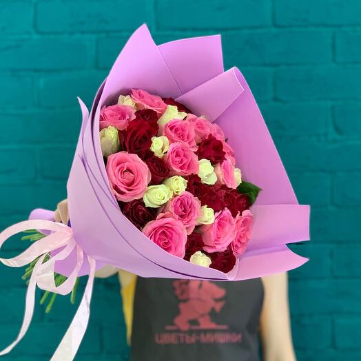 Ramo de 35 rosas brillantes