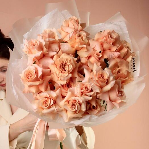 Букет из эквадорских роз премиум класса SHIMMER