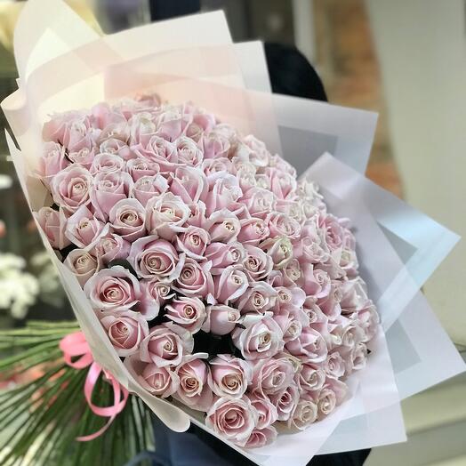101 розовая Роза в упаковке