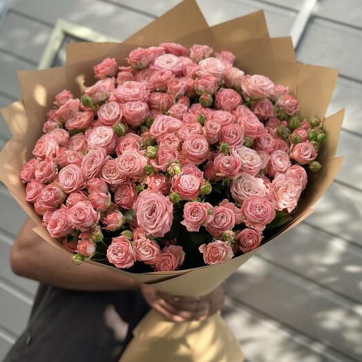 Букет из пионовидных роз Бомбастик