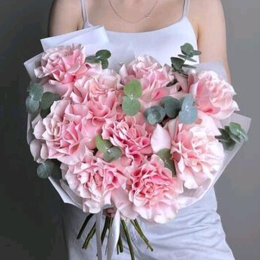 French roses 9 eucalyptus 3
