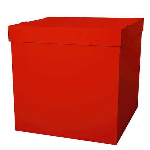 Коробка 600х600х600, красная, с крышкой