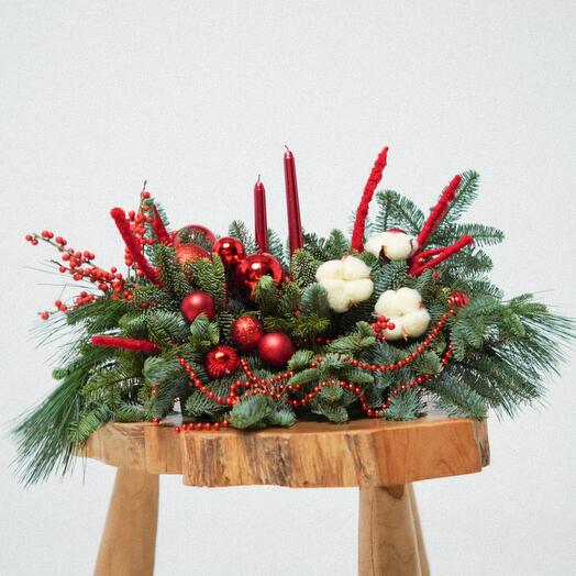 Авторская новогодняя настольная композиция