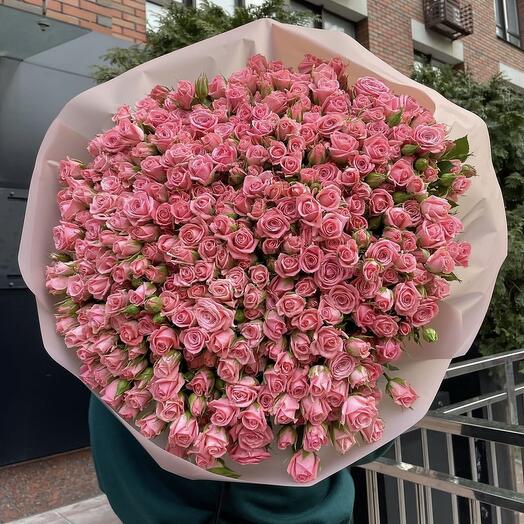 Букет «101 розовая кустовая Роза 😻»