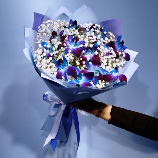 Гипсофила с дендробиумом