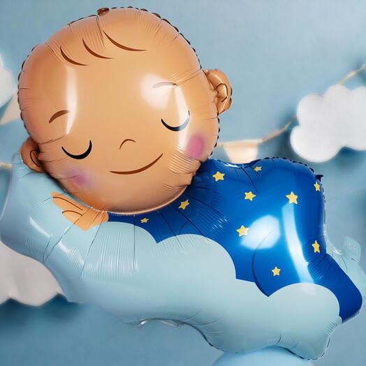 Воздушный шар гелий «Мальчик на облаке». Helium balloon Boy on cloud