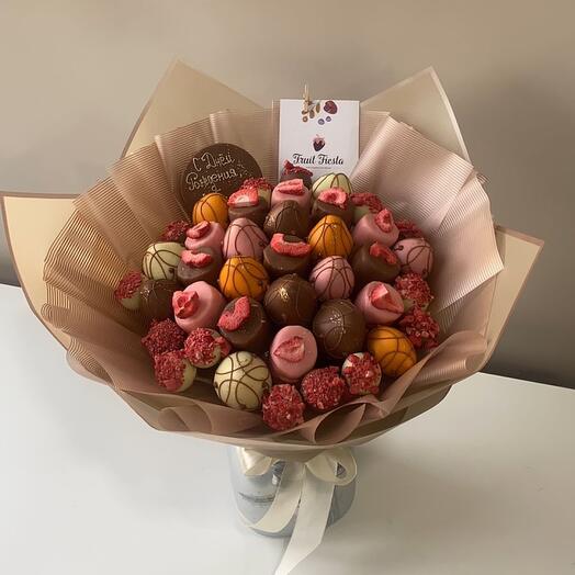 Fruta en chocolate