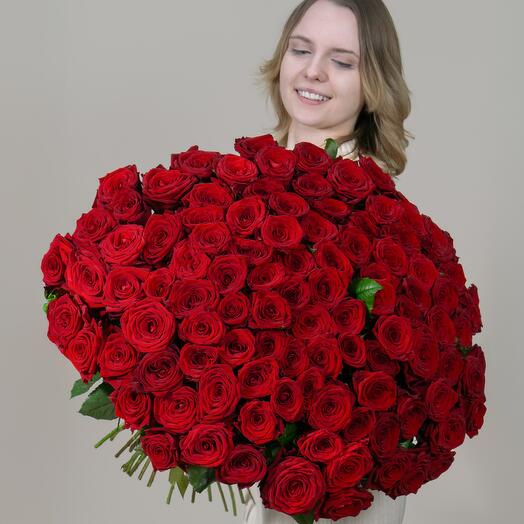Красная роза 101 шт