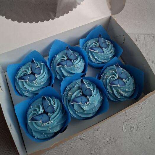 Капкейки с бабочками в подарок