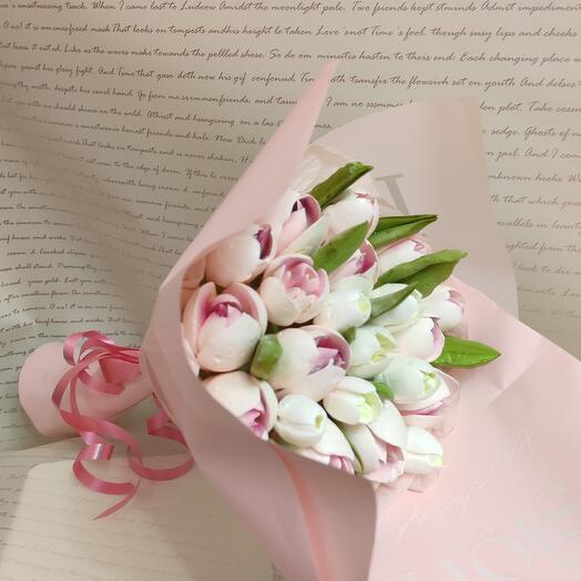 Букет тюльпанов из зефира