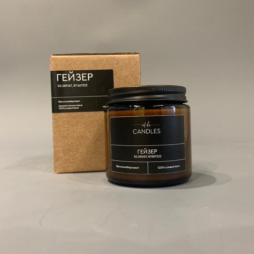 Scented candle magnolia and bergamot "Geyser" 110g
