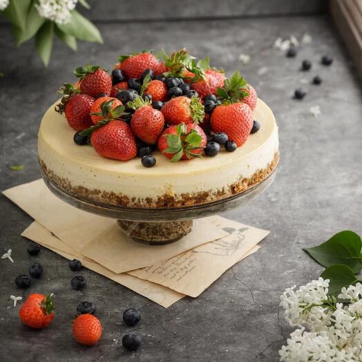 Midi cheesecake with fresh berries