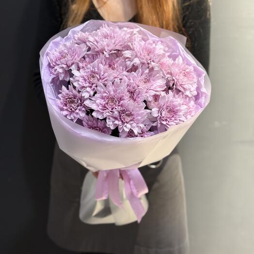 Букет из розовой хризантемы 💜