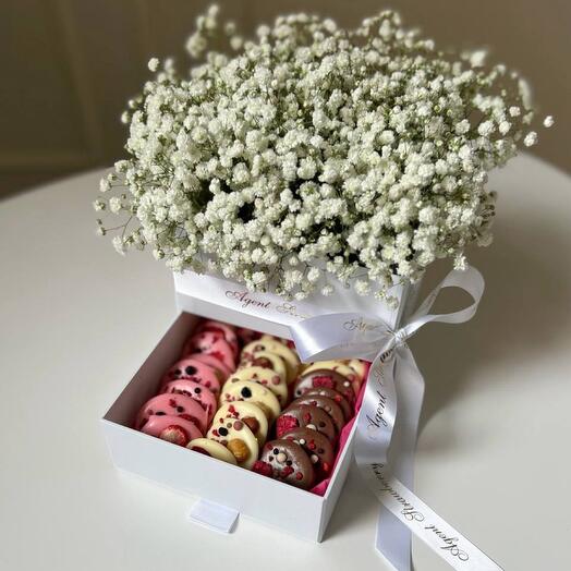Шкатулка с гипсофилой и медиантами 🍫