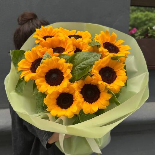 11 подсолнухов в воздушной упаковке 🌻