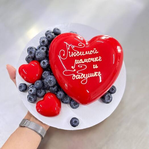 Муссовый торт «Красное сердце»