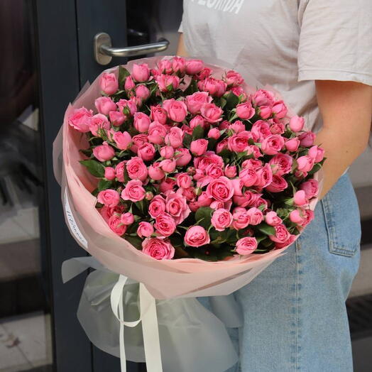 Кустовые розы 15 шт