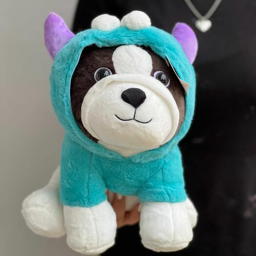 Собачка с капюшоном 30см