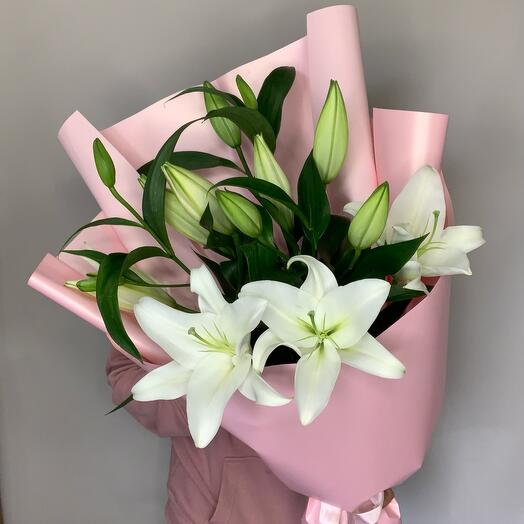 Букет из белых лилий «Для самой нежной»