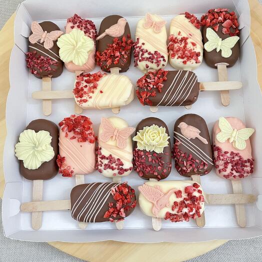 Эскимо 🔥16 шт из вишневого зефира в бельгийском шоколаде