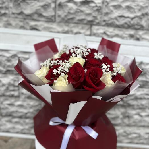 Шикарный букет роз