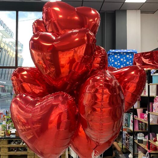 Globos corazón 11 piezas