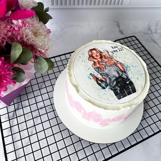 Торт Черничный девушке, дочери