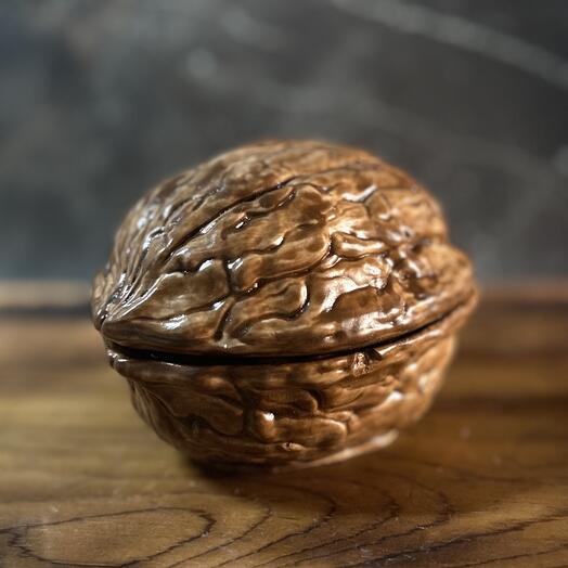 Шкатулка Грецкий орех с керамическим эффектом