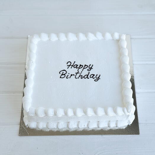 The cake is rectangular