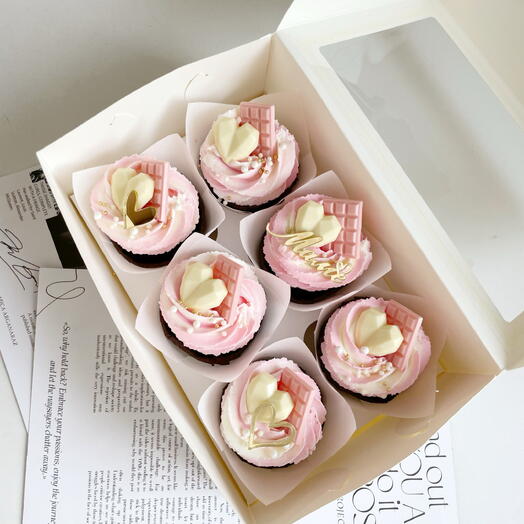 Капкейки 6 шт. «Для мамы» 🎀