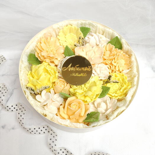 Зефирные цветы в коробочке