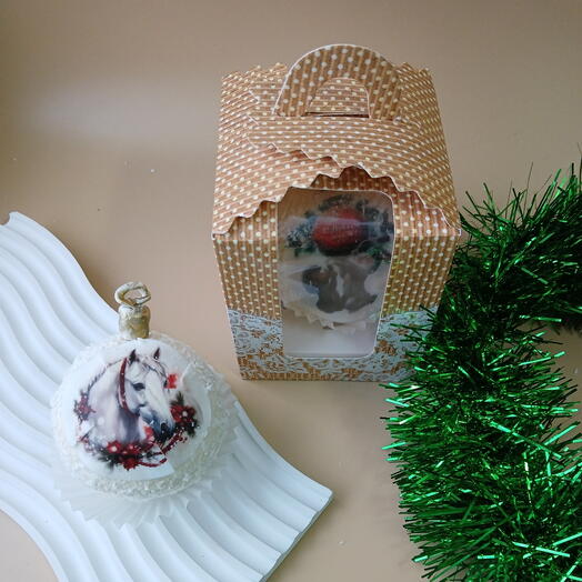 Птичье молоко - ретро елочный шар 1 шт