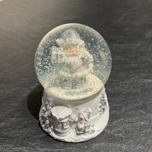 Статуэтка Шар Новогодний Дед Мороз с Подарком