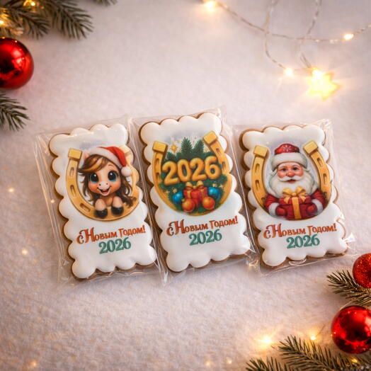 Оживающие имбирные пряники Подковы с анимацией, 6×10, 3 шт