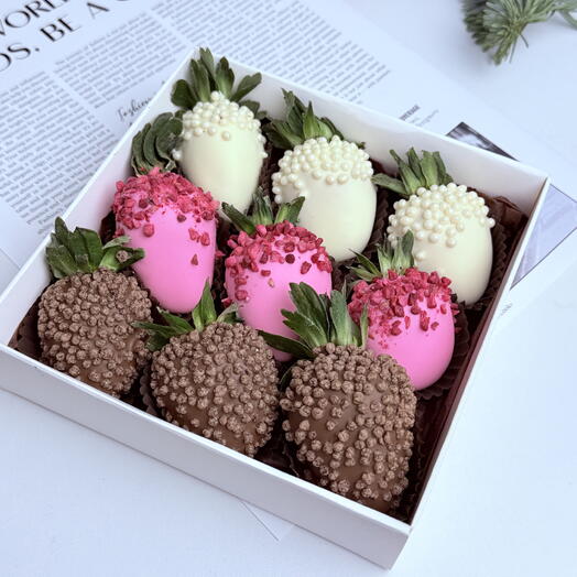 Клубника 🍓 в шоколаде «Три шоколада»