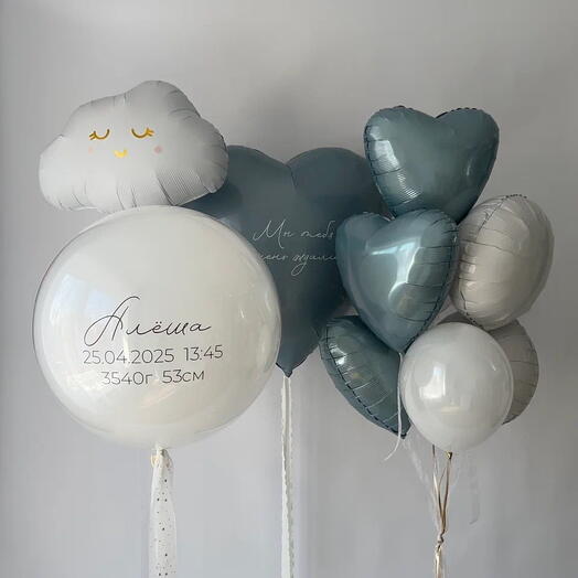 Шары на выписку мальчика