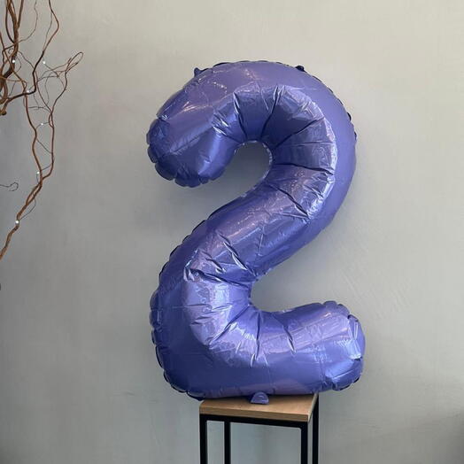 Шар цифра 0,1,2,3,5,6 Цвет постельный фиолетовый