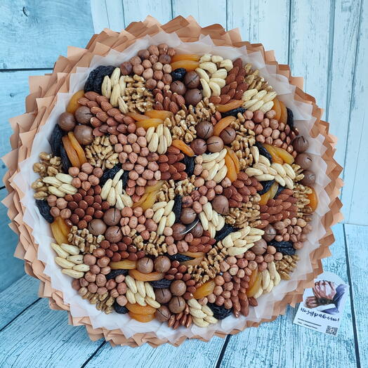 Букет ореховый с сухофруктами макси