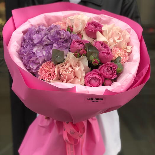 💞💞💞Букет цветов «Розовая гармония»