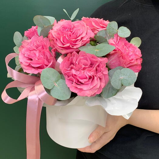 Коробка с пионовидной розой 💕