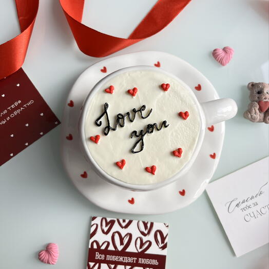 Торт в кружке love you