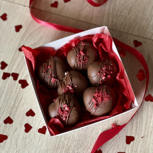 Шоколадные сердечки (картошка) в молочном шоколаде в подарок на 14 февраля девушке, парню