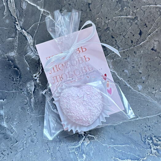 Валентинка из зефира на 14 февраля