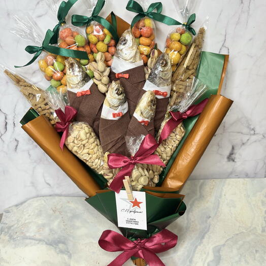 Мужской букет к пиву с воблой